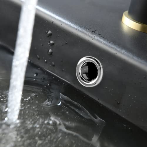 Black Bathroom Sink,Wall Mount Sink,21"X 17"Black Rectangle Wall Mounted Bathroom Vessel Sink,Modern Floating Or Countertop Porcelain Ceramic Washing Bathroom Lavatory Sink #TOP6
