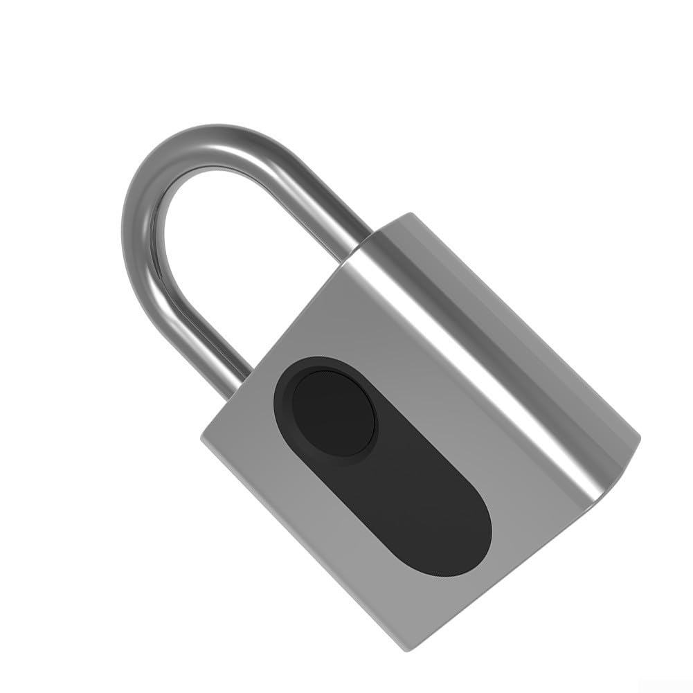 Cadenas intelligent pour empreintes digitales avec 60 empreintes digitales, application mobile via Oklock+, étanchéité IP65 en alliage de zinc et construction en acier inoxydable, 160 mAh