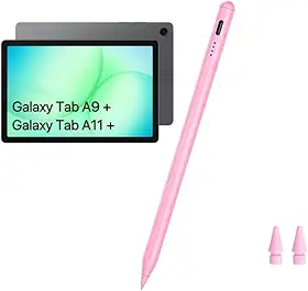 Caneta Stylus Tab A11+ para tablet Samsung Galaxy Tab A11/A9/A9+Plus Android com carregamento rápido, telas sensíveis ao toque e estilistas precisos (rosa)