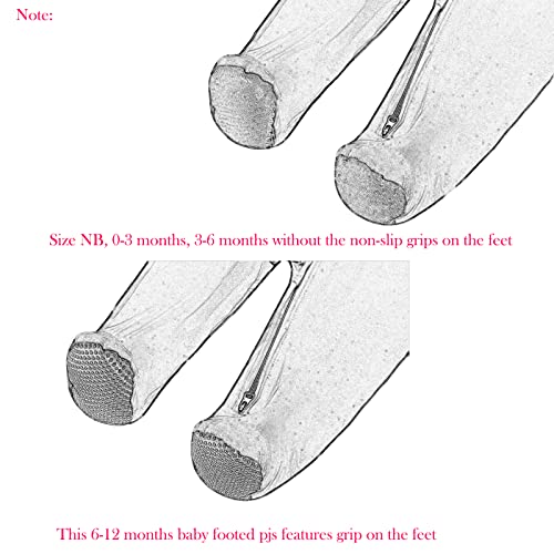 Aablexema Baby Footie Bamboo Pajamas Zipper - Unisex Infant Newborn Sleep Play Footed Onesie Pjs With Mittens(White And Black,3-6 Months) #TOP4