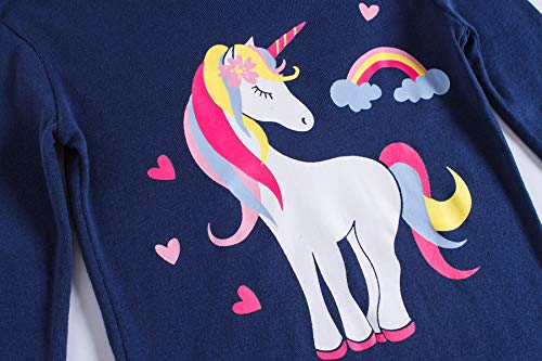 Image of KikizYe Girls Pajamas Set Kids Long Sleeve PJs Cotton Jammies