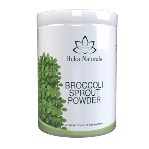 Heka Naturals Brote de brócoli en polvo, superalimento 100% puro de semillas germinadas, rico en sulforafano, vegano, sin OMG y libre de aditivos, 1000 g