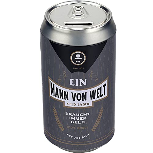 Bier-Spardose 'Ein Mann von Welt braucht immer Geld'
