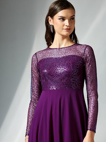 Image of Miss Chase Women's Long Sleeve Sequin Maxi Dress