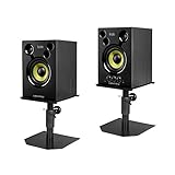 Contenu : Hercules Monitor 42 Système audio pour studio DJ avec supports pour haut-parleurs
