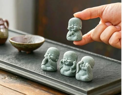 Set 4 en 1 Mini Estatua Buda Zen para Decoración miniatura 4