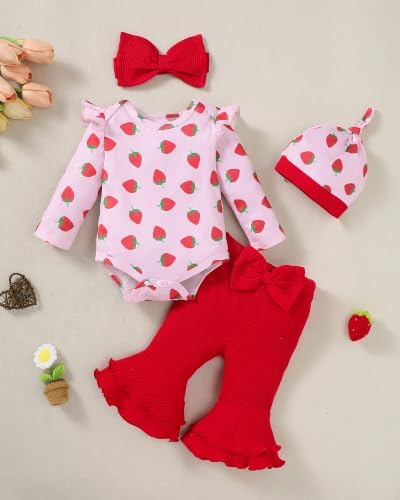 Renotemy Baby Girl Clothes 3-6 Months Fall Winter Outfit Newborn Essentials — view 3