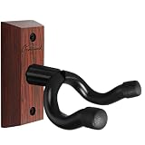 Suporte de Parede para Violão Onmiwod, Cabide de Guitarra em Madeira Vermelha Carbonizada, Suporte de Parede em Forma de U para Violão, Suporte de Parede para Guitarra para Violão Acústico, Elétrico