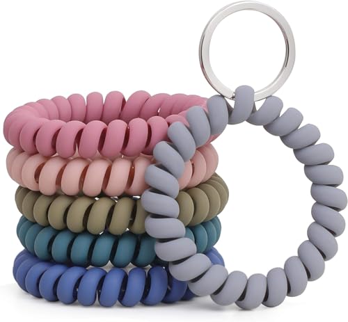 Consejos para Comprar Llaveros los mejores 5. 48 Timotech Set de 6 Pulseras para Llaves, Llavero de muñeca flexible, Pulsera Espiral de Resorte y Elástica, Llavero de Pulsera Espiral para Llaves, Gimnasio, Sauna, Piscina,...