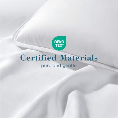 Image of viewstar Pillows Queen /Standard Size Set of 2, Soft Fluffy Down Alternative | Bedding, Hotel Quality, Fluffy, Oeko-Tex Certified, Plump Filling, Machine Washable, for Side Back Stomach Sleepers, White