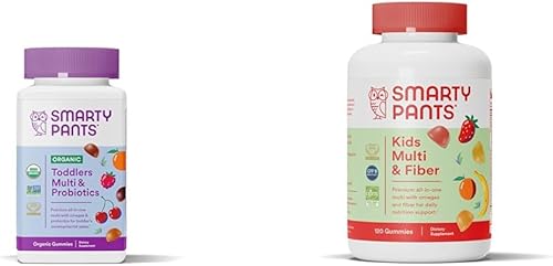 Miniatura 1 de SmartyPants Gomitas multivitamínicas orgánicas para niños pequeños probióticos y gomitas multivitamínicas para niños y suplemento de fibra aceite de