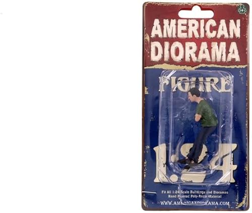 Miniatura 4 de American Diorama Car Meet 2 Figura II, figura verde con azul marino 76390-124, accesorio de diorama