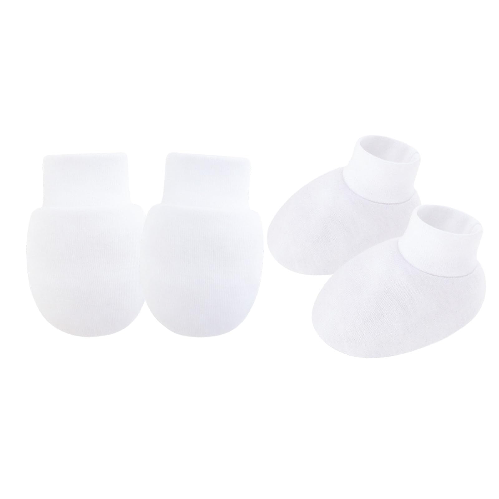 HZBB Newborns Anti Scratch Mittens and Socks Elastic Feature Cotton Baby Gloves Socks for Infant Hand & Foot Protections Soft Cotton Booties