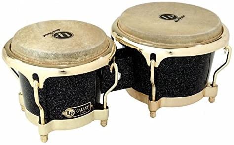 LP Galaxy Fiberglass Bongos, Black, LP794X