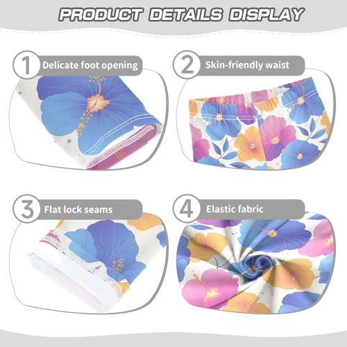 KLL The Garden Tricolor Pansy Flower Little Girls Legging Stretch High Waisted Sweatpants Running3