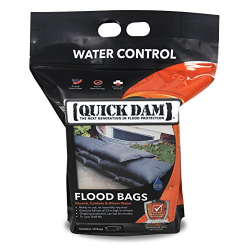 Image of Quick Dam QD1224-10 Flood Bags, 12 inchx24 inch, Black, 10 Count
