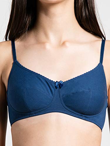 Image of Jockey 1615 Women Wirefree Non Padded Super Combed Cotton Elastane Stretch Full Coverage Everyday Bra with Soft Adjustable Straps