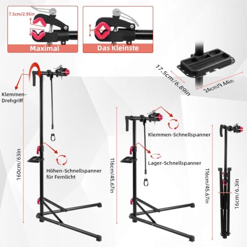 Soporte de reparación de bicicletas para evitar posturas incómodas 7