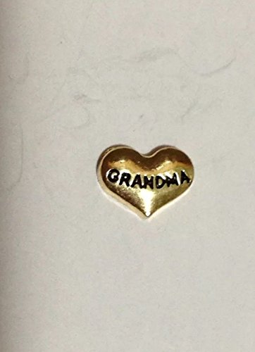 GOLD GRANDMA Heart floating charm
