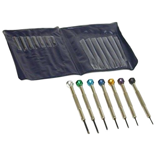 7pc Micro Precision Screwdriver Set 0.9-2.0mm with Replacement Tips - Jewelry, Watch Repair, Electronics