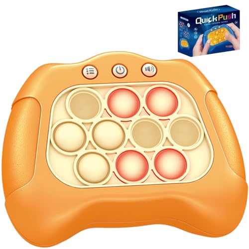Fast Push Pop Game Sensory Fidget Toys, Quick Light Up Popping Game, Handheld Game Machine For Ages 4-8, Christmas Stocking Filler Gift for Kids Boys