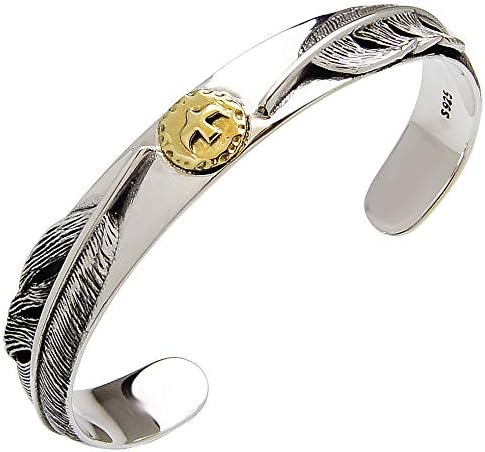 Amazon B0666 ブランド名 2pieces ネイティブ シルバーアクセサリー バングル イーグル メンズ レディース ブレスレット 約17 5cmまで バングル 通販