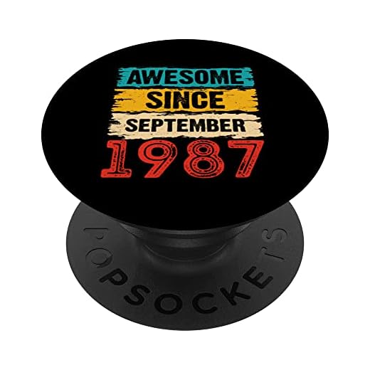 Regalos de 36 años impresionantes desde septiembre de 1987 para 36 cumpleaños PopSockets PopGrip Intercambiable