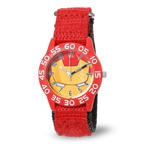 Marvel Kids' Plastic Time Teacher Analog Quartz Nylon Strap Watch