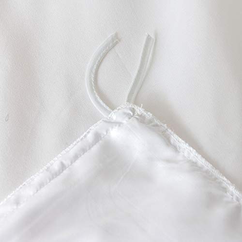 Good Nite Double Duvet Set Bedding Double Bed Set Duvet Cover With Pillowcases Soft Microfiber Bed Cover Machine Washable (White, Double 200x200cm)