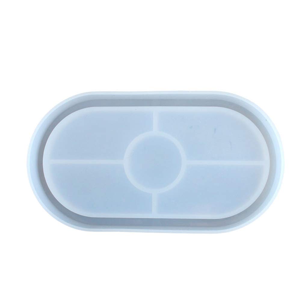oringnat Crystal Epoxy Handmade Making High Elliptical Storage Plate Mold Resin Crafts Mould