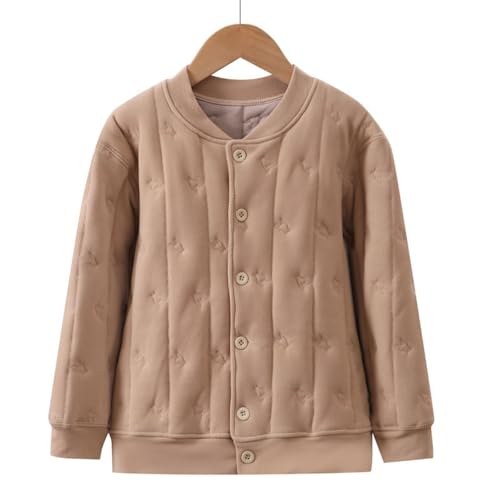 Kids Winter Coat Fleece Lined Quilted Jacket Padded Coat Boys Girls Button Down Cotton Thicken Warm Insulated Jacket2