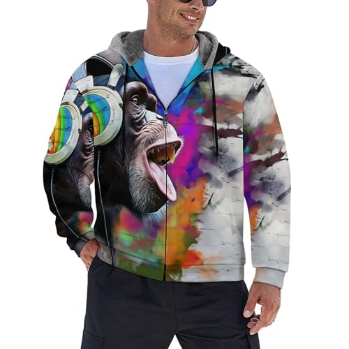 Veste polaire à manches longues homme sweat zippé hiver vêtement de travail