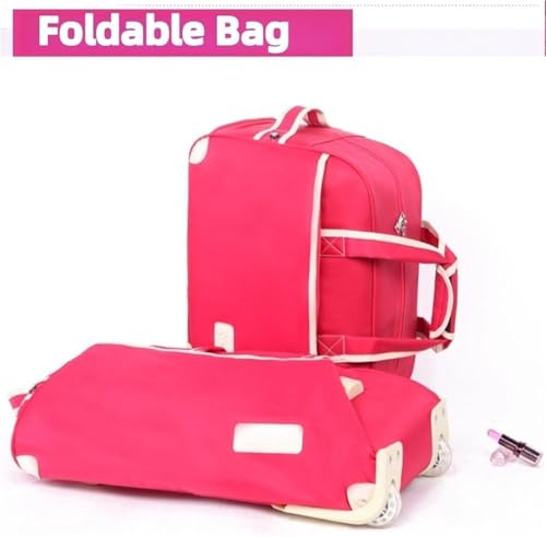 Rolling Duffel Bag With Wheels，Trolley Travel Bag Expandable, Lightweight & Waterproof Expandable Carry On Luggage For Unisex, For Unisex Overnight Weekender Bag Ideal For Gym, Trave(Brown,Large)4