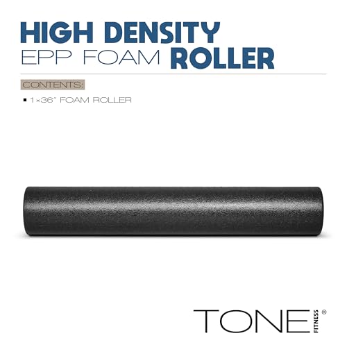 Tone Fitness High Density EPP Foam Exercise Foam Roller for Yoga, Pilates, Stretching, Massage, and Recovery | Multiple Sizes and Colors - Image 3