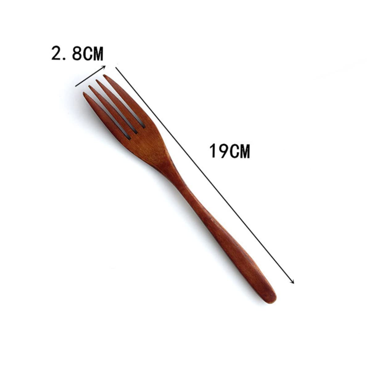 Cabilock 5Pcs Handmade Japanese Wooden Fork Four Tooth Fruit Forks for Desserts Appetizers Dining Dishwasher Cutlery