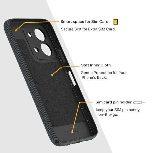 Image of Pikkme Back Cover for Redmi 15C 5G Camera Protection 3D Hexa Cube Design Silicone Protective Bumper Case (Grey)