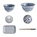 Watenkliy, set di stoviglie giapponesi per sushi in porcellana, 6 pezzi (stile 2)