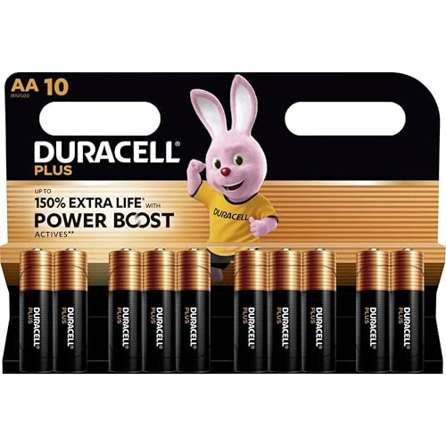 10X Duracell AA Plus Power Boost: hasta un 150% de Vida útil Adicional (1 blíster de 10 Pilas) 10 Pilas AA (LR6/MN1500)