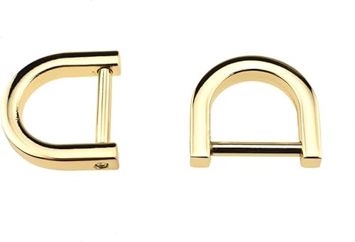 Miniatura 1 de HAHIYO Anillos en D con grillete de tornillo, herradura en forma de U, llavero con tornillo en ambos lados, alineado para bolsa de correa