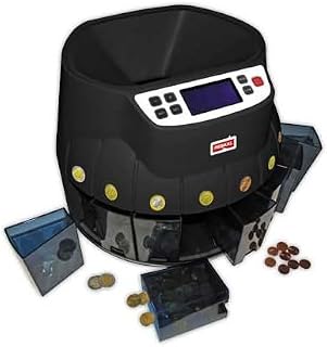 Reskal 79368901 Elektrischer Münzzähler mit LCD-Display, Matrix, 36 cm x 34 cm x 28 cm