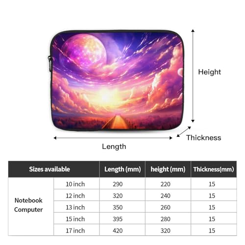 Purple Sky Laptop Sleeve Case 15 Inch Suitable For Notebook Computer Tablet Traveling Carrying Simple Case4