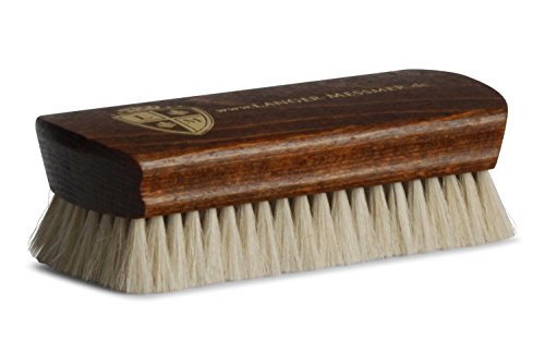 Langer & Messmer Cepillo lustrador hecho 100% de pelo de cabra para un brillo particularmente fino en el cuidado del calzado