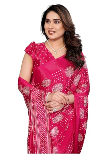 Yashika Women's Crepe Satin Georgette Saree with Blouse Piece for...