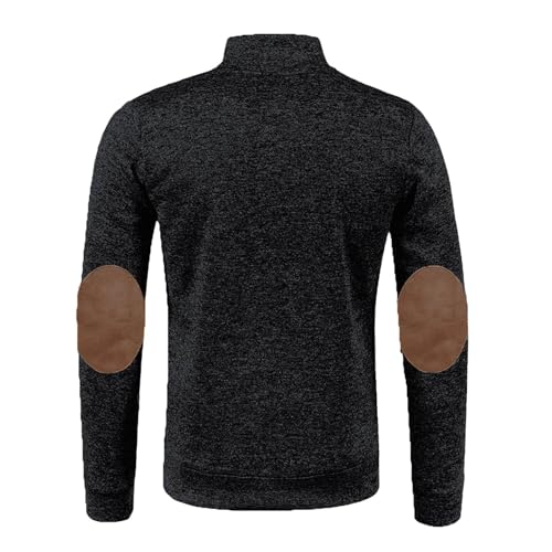 Mens Jackets Zip Up Stand Collar Fleece Jacquard Slim-Ft Sport Jackets - image 4