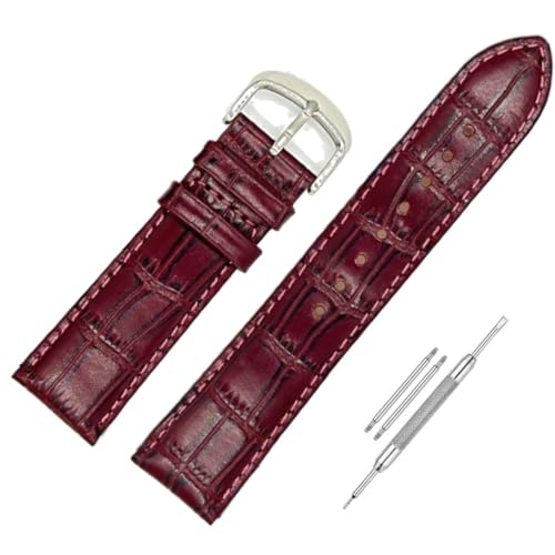 Image of Lineon Half Padded Premium Leather Mens & Womens Watch Strap For Branded Watches Compitable with Titan, Timex, Casio, Sonata and All premium Watches Tool and Pins Include