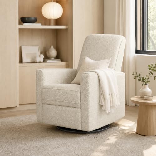 Image of Evolur Raleigh Plus Nursery Glider Recliner, GREENGUARD Gold, Plush Ivory