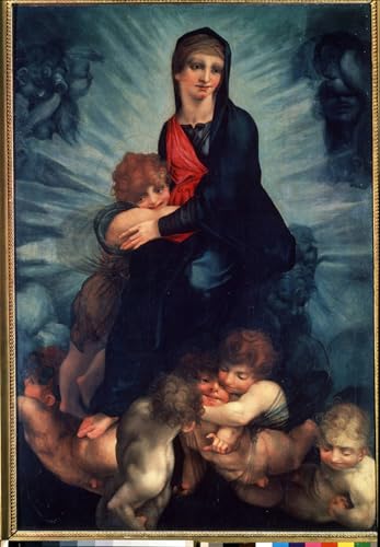 Impression Artistique Toile Vierge à l'Enfant Rosso Fiorentino Toile de Qualité Musée 60x90