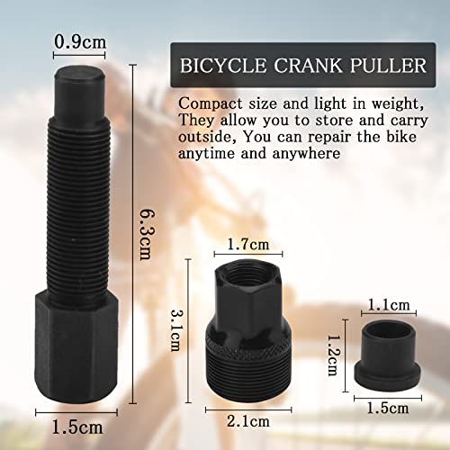TNSLAND Bottom Bracket Tool Bicycle Crank Puller Bicycle Crank Puller Square Black Crank Remover Steel Freewheel Removal Tool for Cycling Repair Maintenance - Image 3
