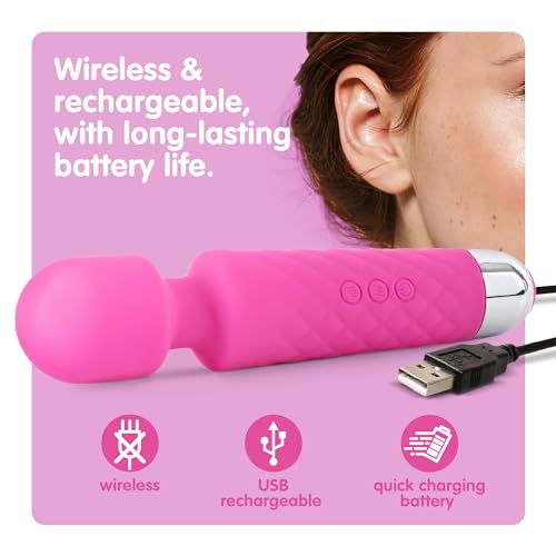 Image of Oliver James Wand Vibrator Sex Toy - 20 Patterns 8 Speeds Long Battery Life