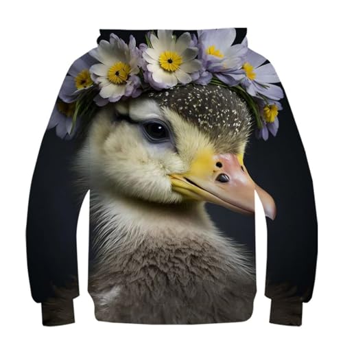Sweat à capuche bébé avec adorable canard imprimé 3D tout doux